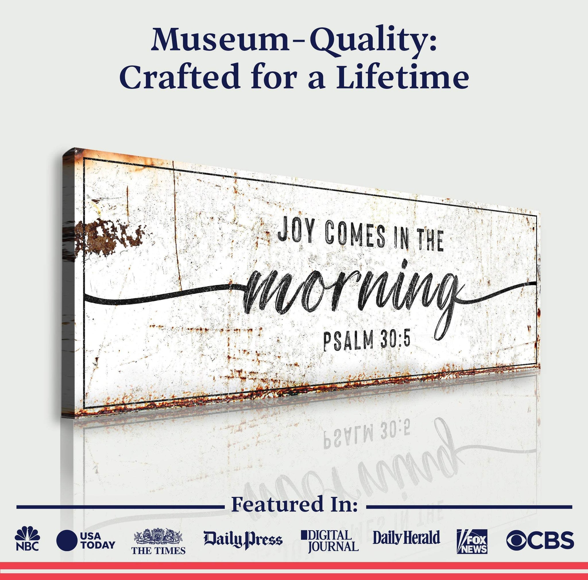 Joy Comes In The Morning Faith Sign - Tailored Canvases - Flyclothing LLC