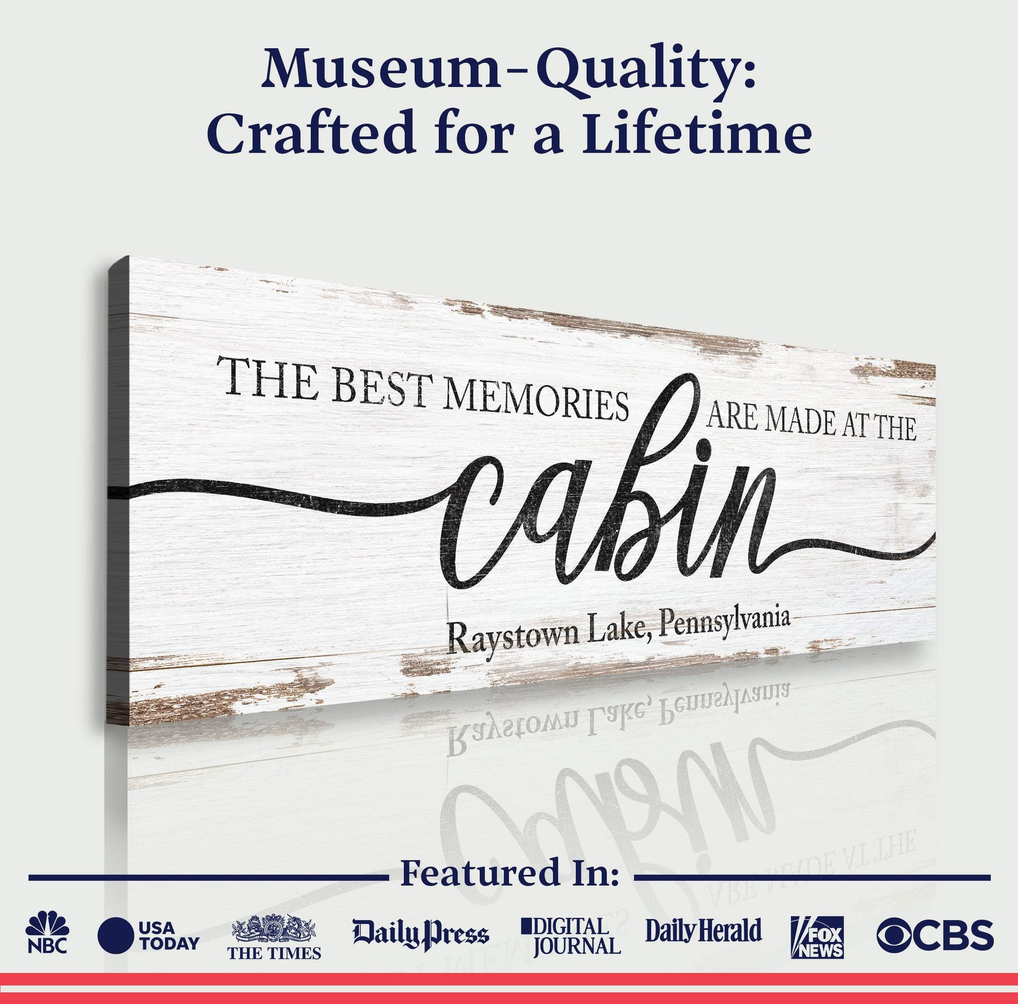 Best Memories Are Made At The Cabin Sign - Tailored Canvases - Flyclothing LLC