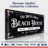 Beach House Personalized Sign III - Tailored Canvases - Flyclothing LLC