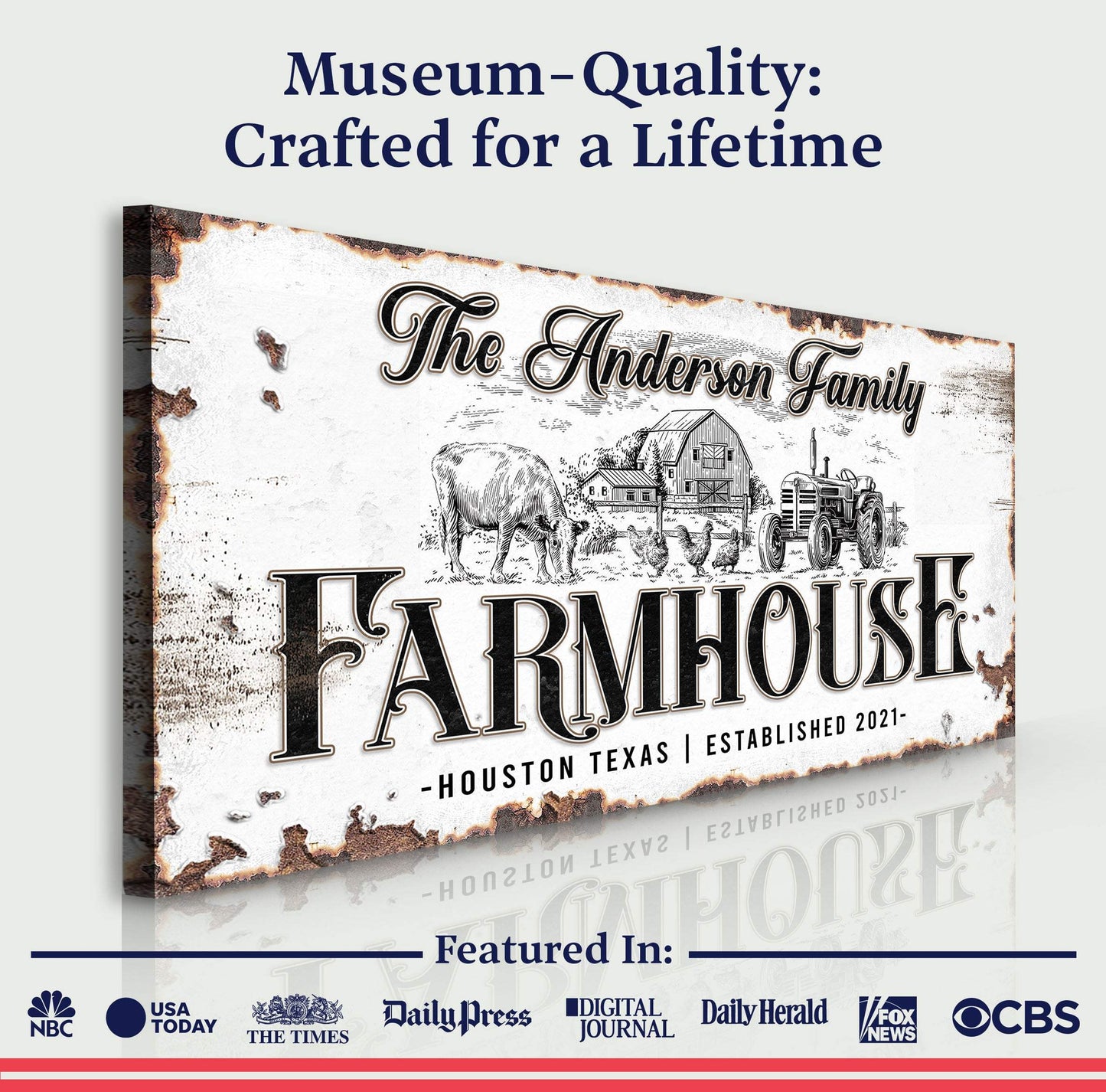 Personalized Farmhouse Sign III - Tailored Canvases - Flyclothing LLC