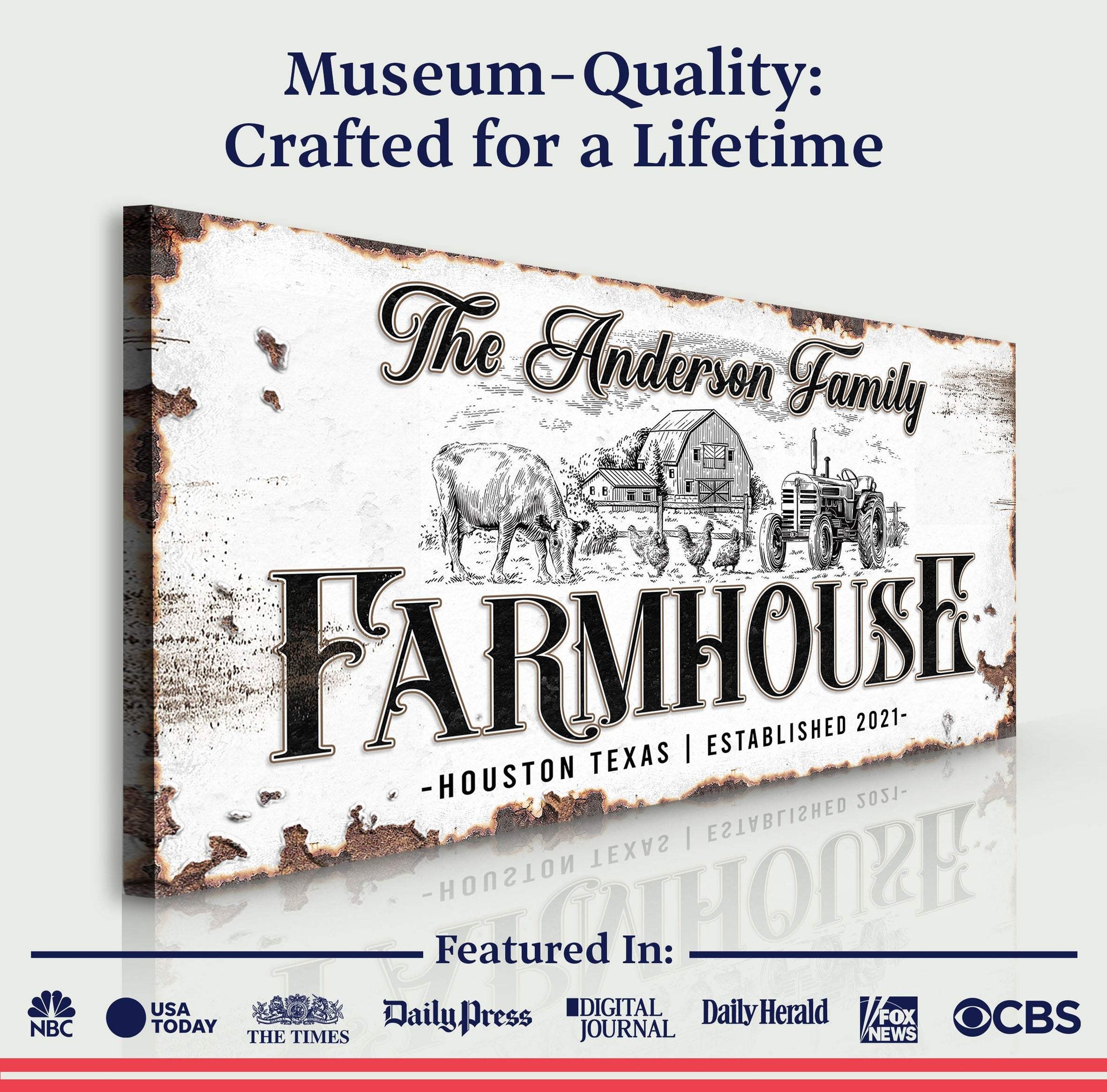 Personalized Farmhouse Sign III - Tailored Canvases - Flyclothing LLC