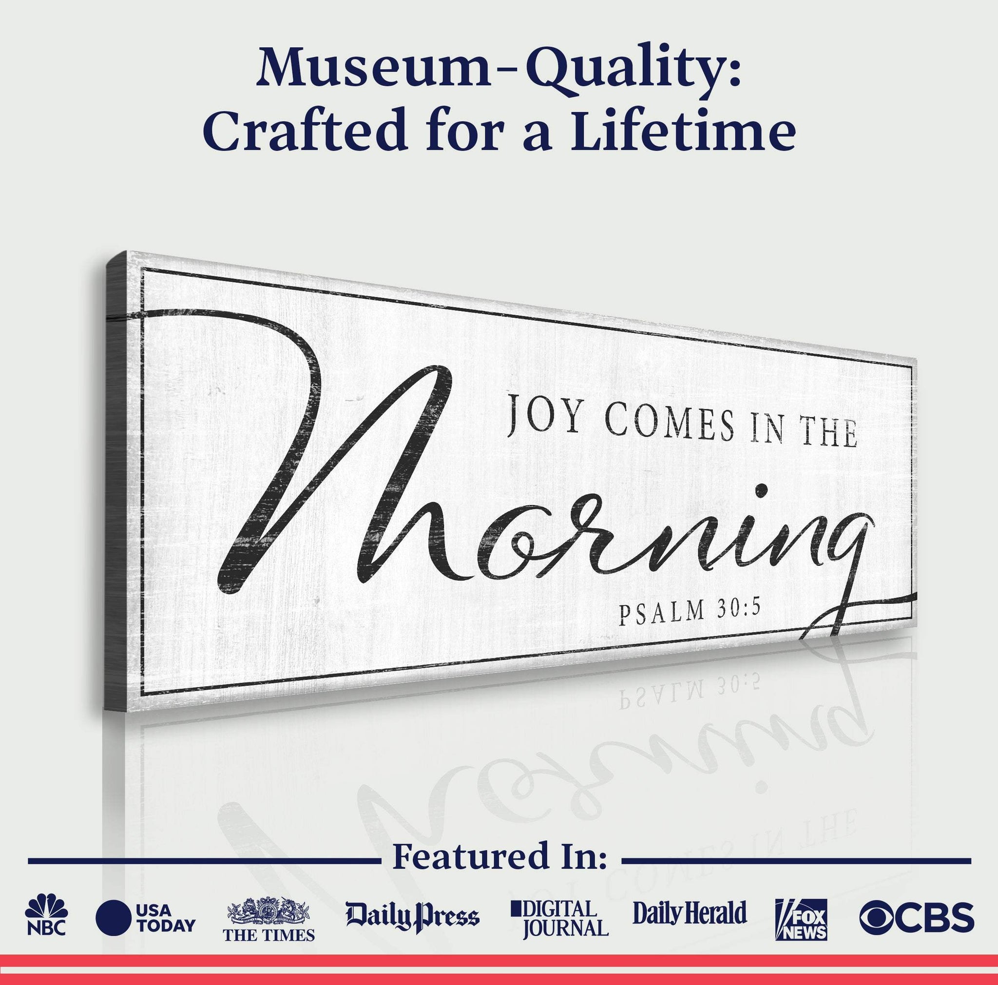 Joy Comes In The Morning Faith Sign IV - Tailored Canvases - Flyclothing LLC