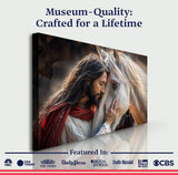 Jesus And Horse Faith Wall Art - Tailored Canvases - Flyclothing LLC