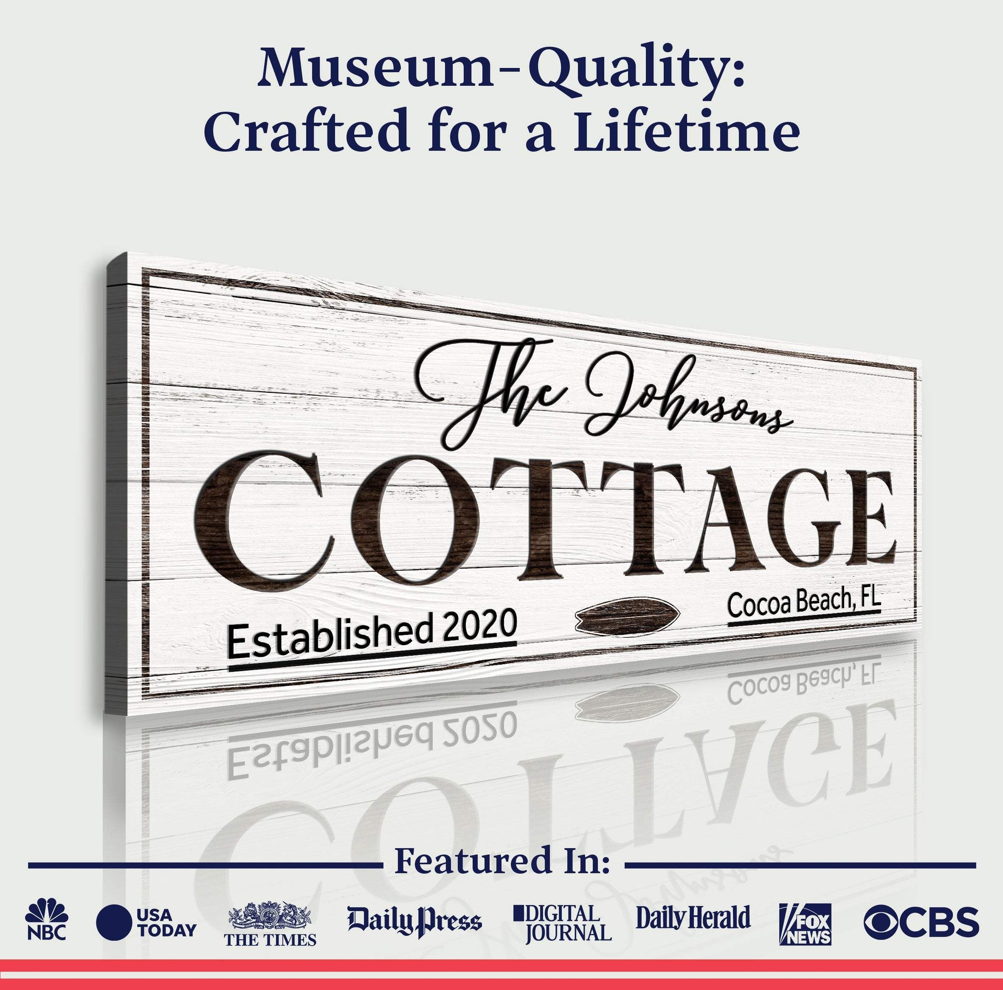 Cottage Beach House Sign - Tailored Canvases - Flyclothing LLC