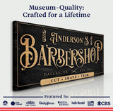 Personalized Barbershop Sign - Tailored Canvases - Flyclothing LLC