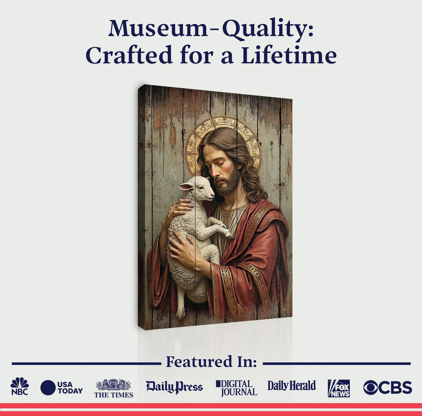 Jesus The Good Shepherd Wall Art - Tailored Canvases - Flyclothing LLC