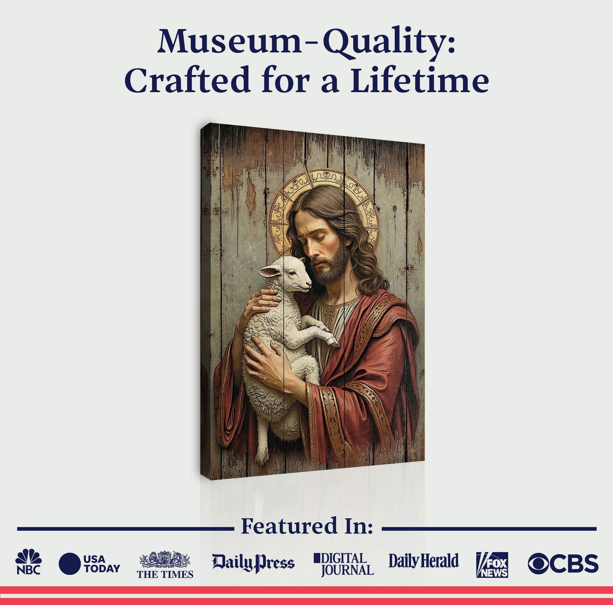 Jesus The Good Shepherd Wall Art - Tailored Canvases - Flyclothing LLC