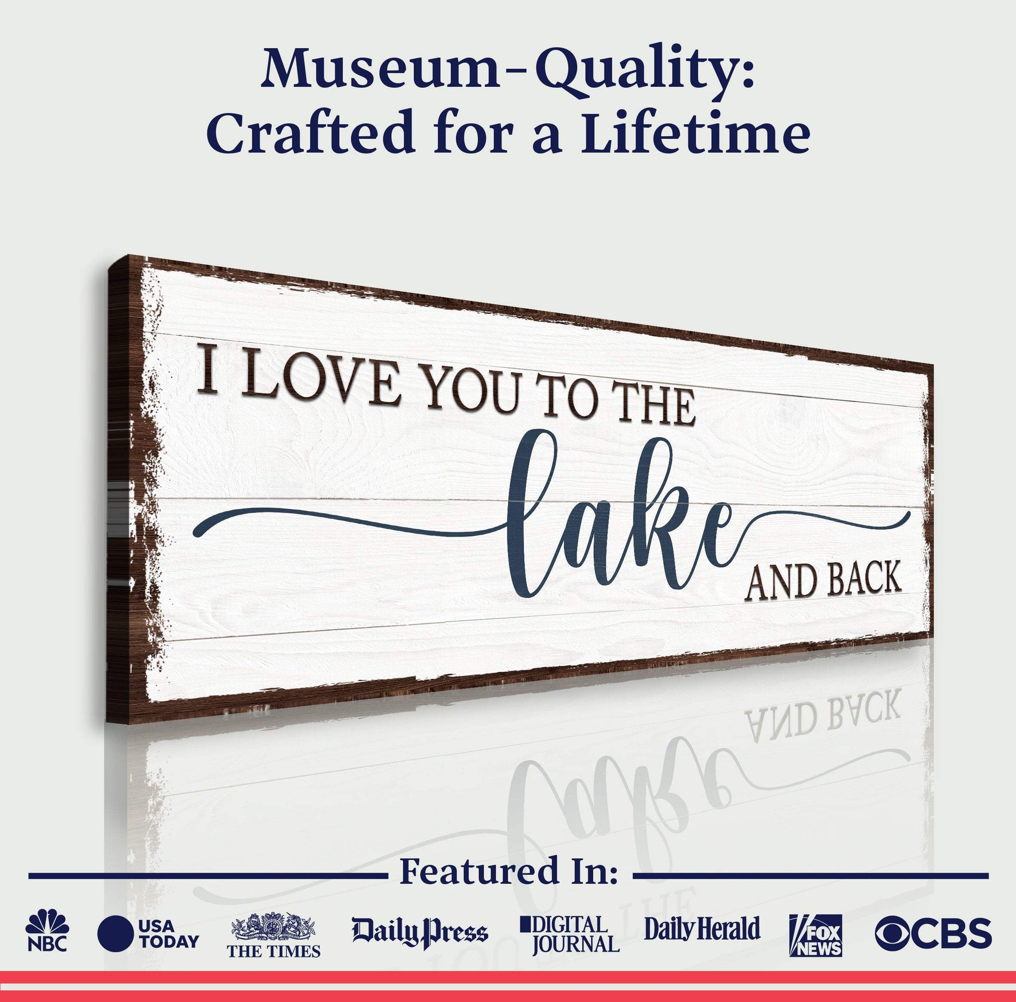 Love You To The Lake And Back Sign III - Tailored Canvases - Flyclothing LLC