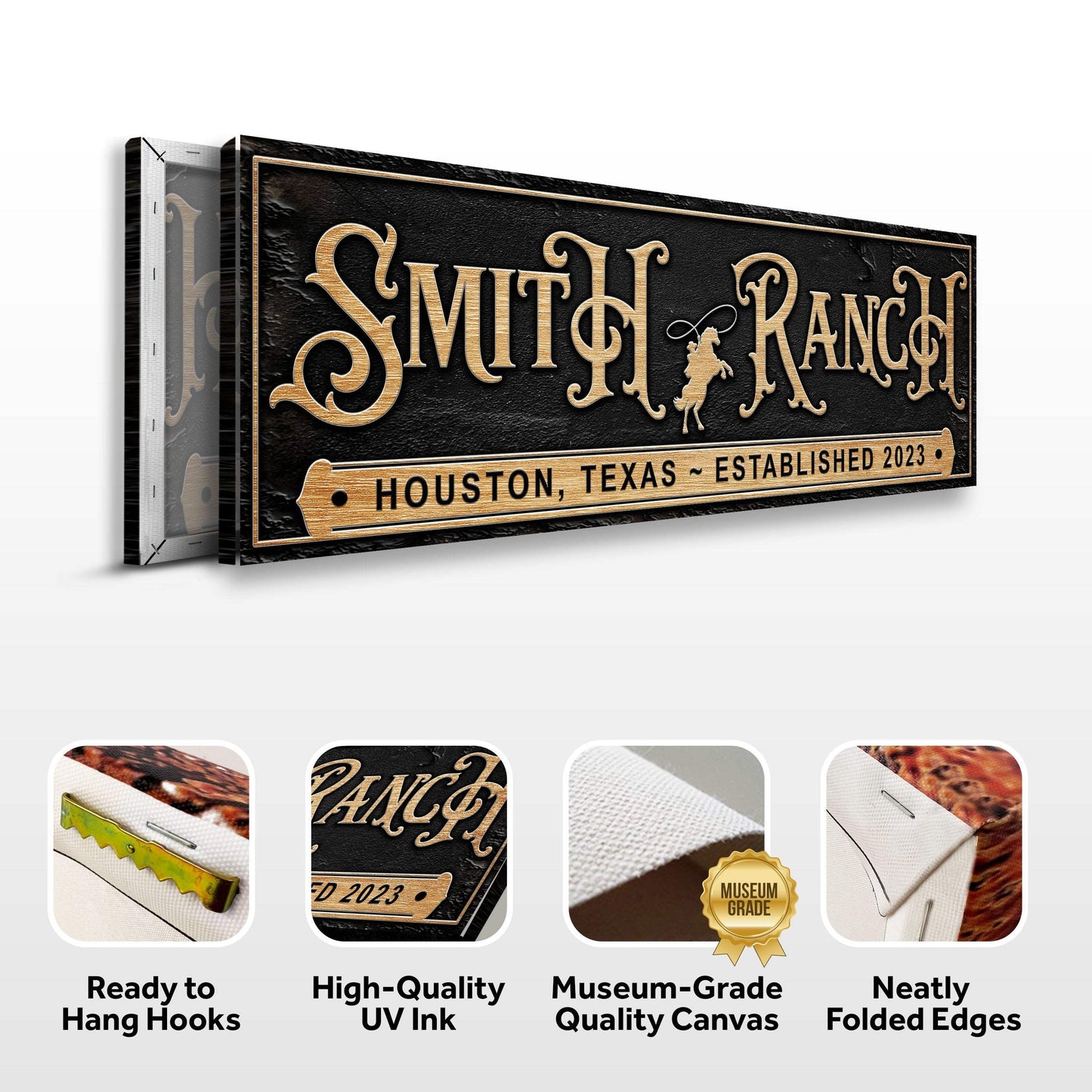 Personalized Horse Ranch Sign - Tailored Canvases - Flyclothing LLC