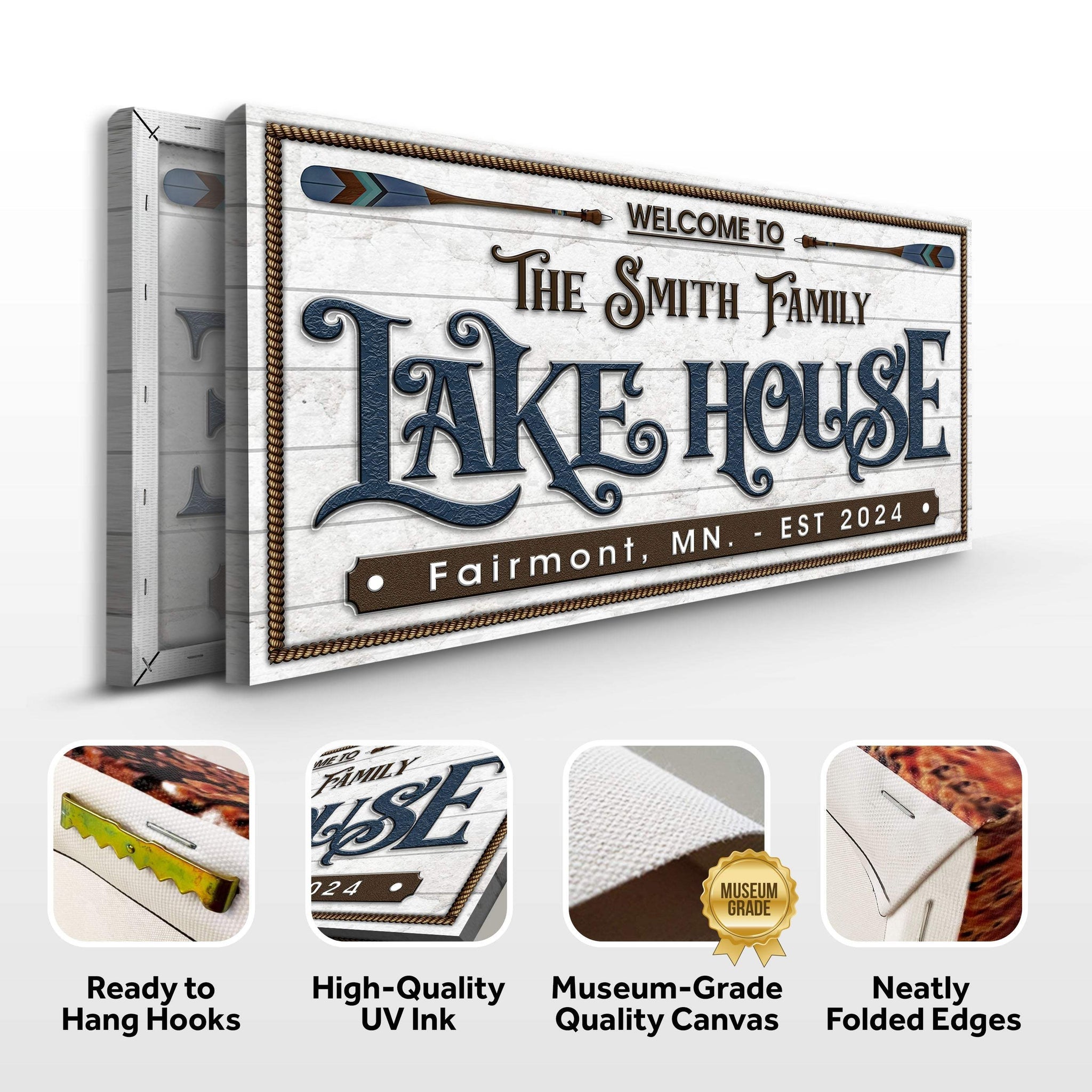 Lake House Sign XII - Tailored Canvases - Flyclothing LLC