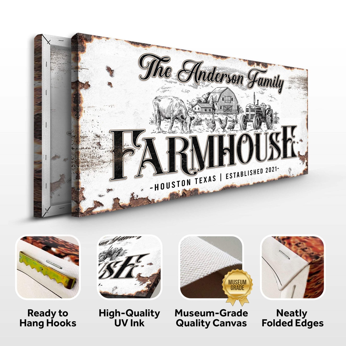 Personalized Farmhouse Sign III - Tailored Canvases - Flyclothing LLC