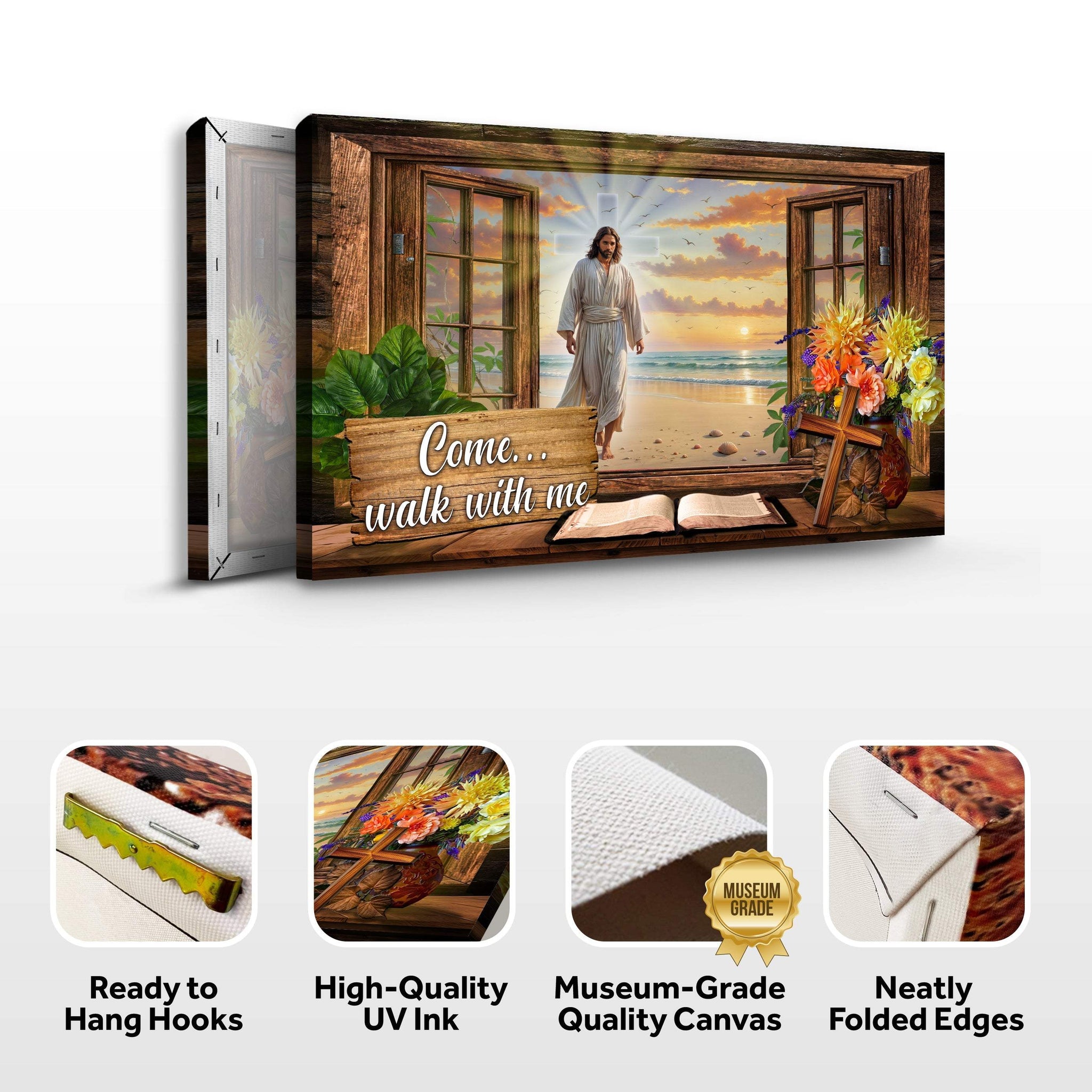 Come Walk With Me Jesus Faith Sign - Tailored Canvases - Flyclothing LLC