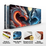 3D Dragon and Wolf Wall Art III - Tailored Canvases - Flyclothing LLC