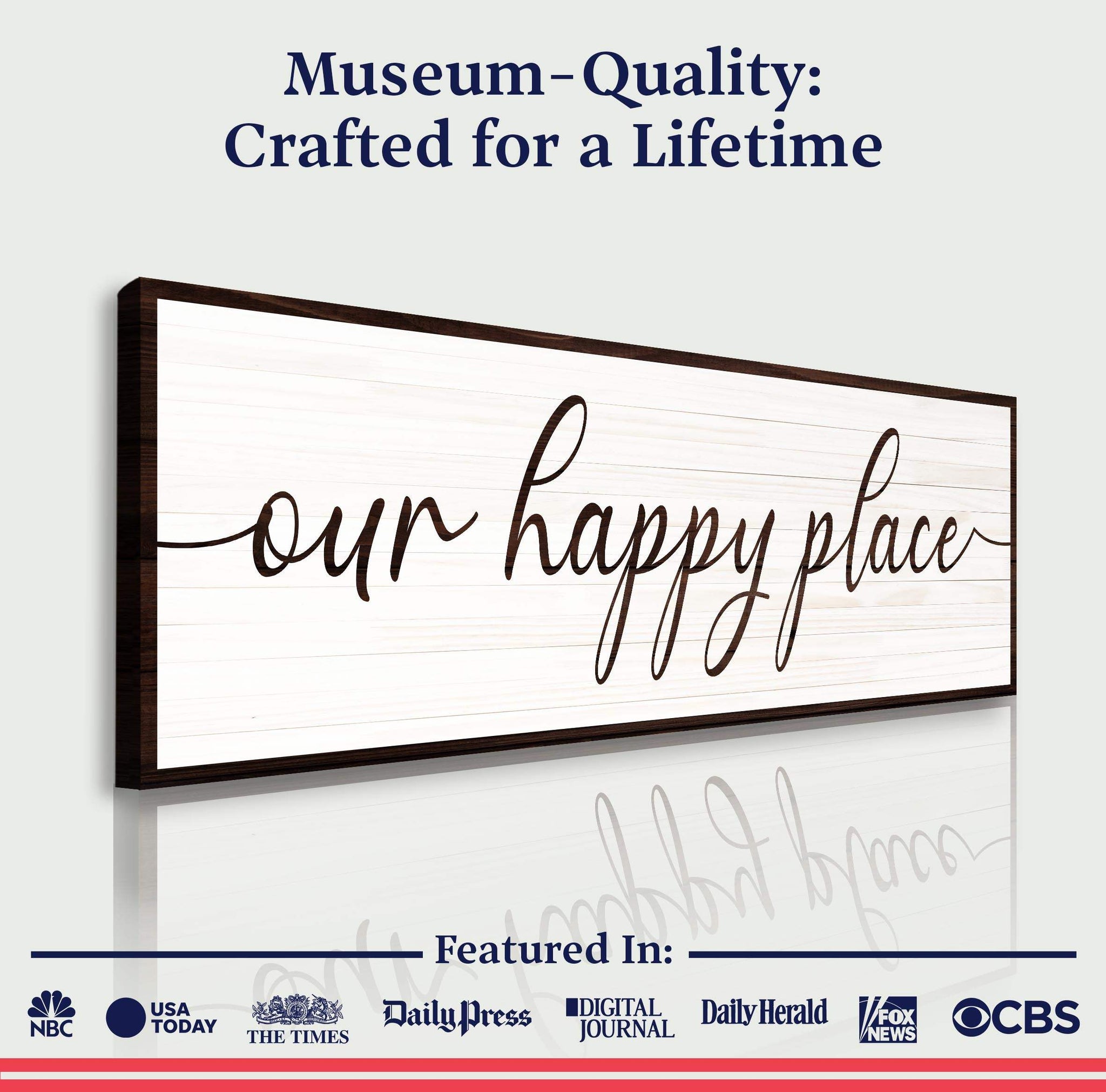 Our Happy Place Sign II - Tailored Canvases - Flyclothing LLC