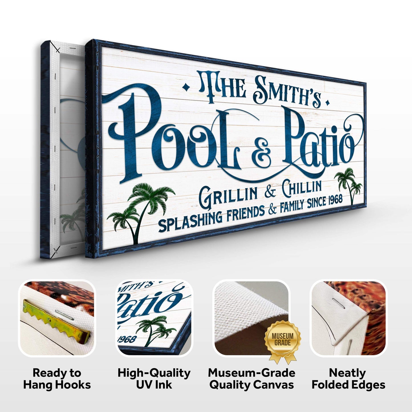 Personalized Pool Bar Sign II - Tailored Canvases - Flyclothing LLC