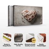 Floral Heart Wall Art - Tailored Canvases - Flyclothing LLC
