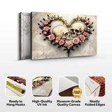 Skull and Flowers Wall Art VI - Tailored Canvases - Flyclothing LLC