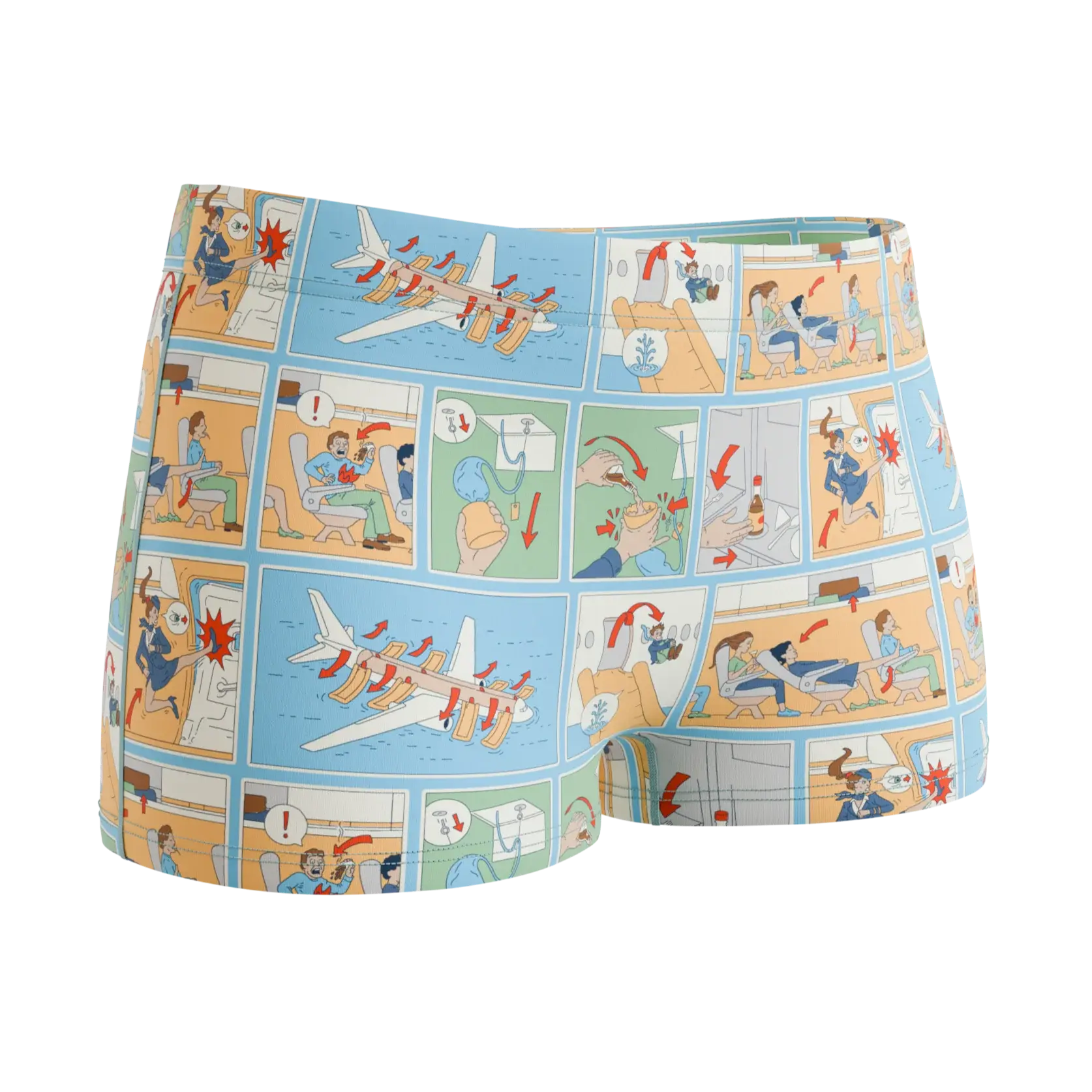 The Improper Protocol | Airplane Pamphlet Modal Boyshort Underwear - Shinesty - Flyclothing LLC