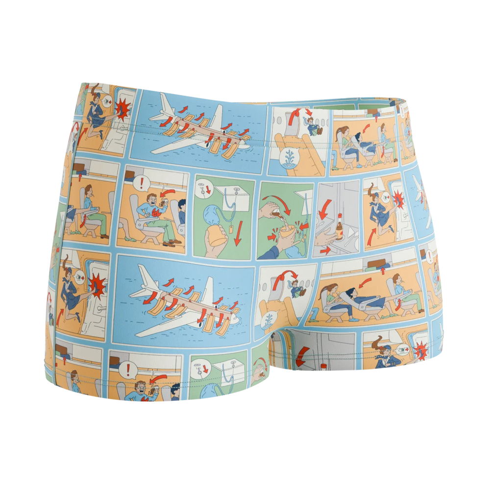 The Improper Protocol | Airplane Pamphlet Modal Boyshort Underwear - Shinesty - Flyclothing LLC