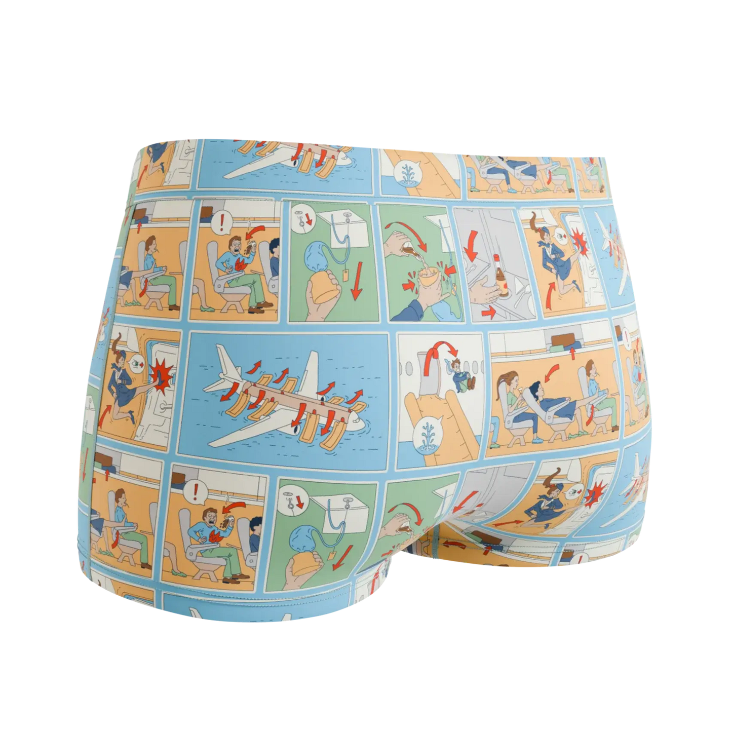 The Improper Protocol | Airplane Pamphlet Modal Boyshort Underwear - Shinesty - Flyclothing LLC