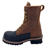 AdTec PNW Oregon Men's 8" Logger Boot – Brown/Black | TN1002 - AdTec - Flyclothing LLC
