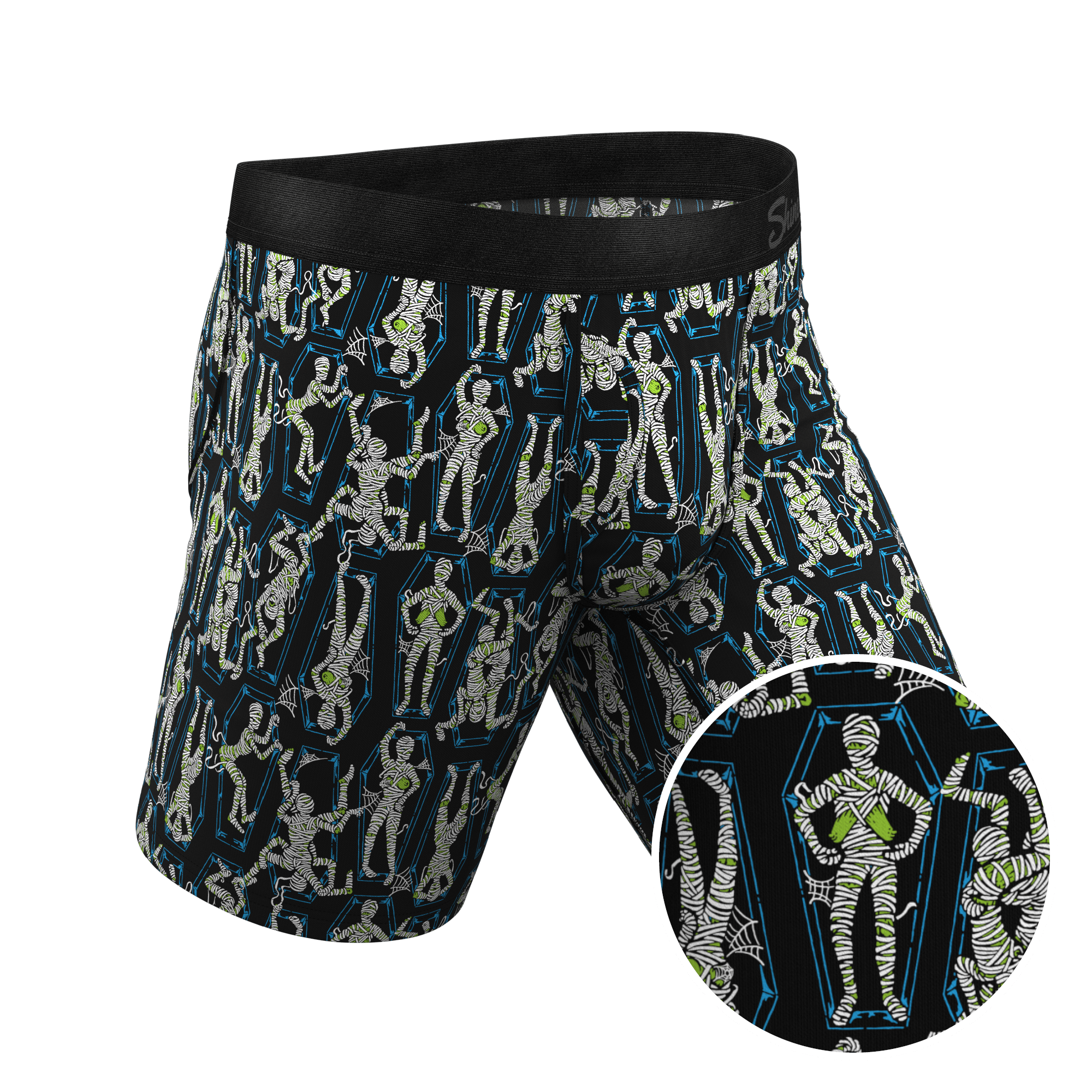 The Inter-Corpse | Halloween Mummies Long Leg Ball Hammock® Pouch Underwear With Fly - Shinesty