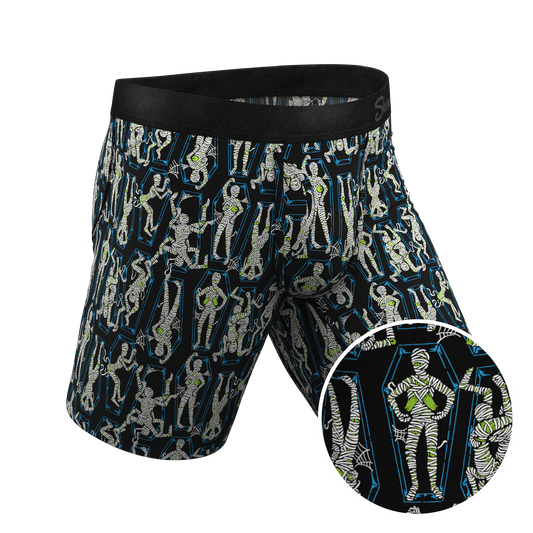 The Inter-Corpse | Halloween Mummies Long Leg Ball Hammock® Pouch Underwear With Fly - Shinesty