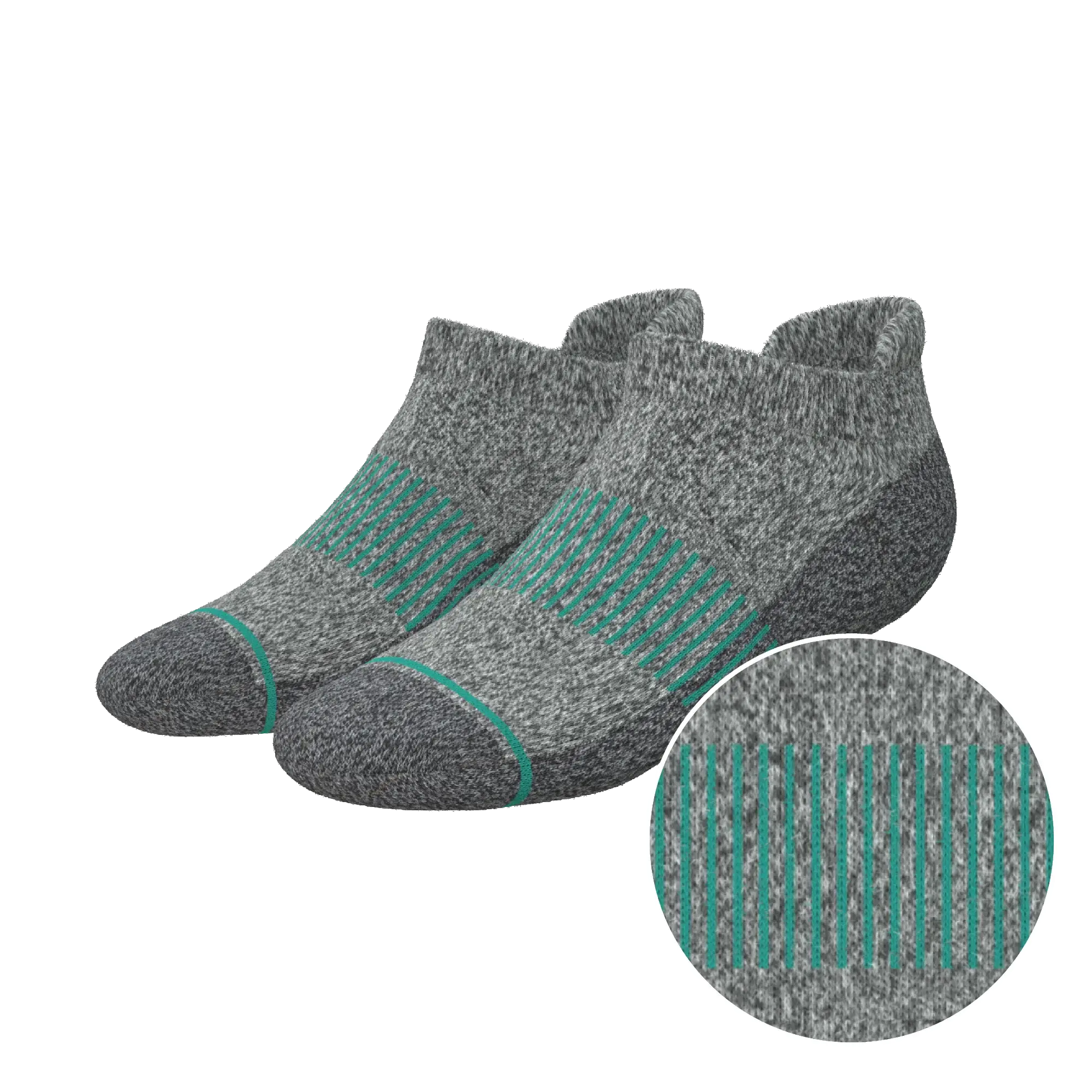 The Intramural Champ | Gray Stay Weird Heel Hammock™ Ankle Socks - Shinesty - Flyclothing LLC