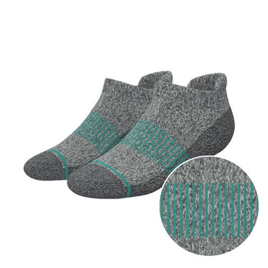 The Intramural Champ | Gray Stay Weird Heel Hammock™ Ankle Socks - Shinesty