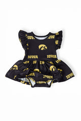 Iowa Black Tigerhawk Flutter Twirl Bodysuit - Mila & Rose ® - Flyclothing LLC