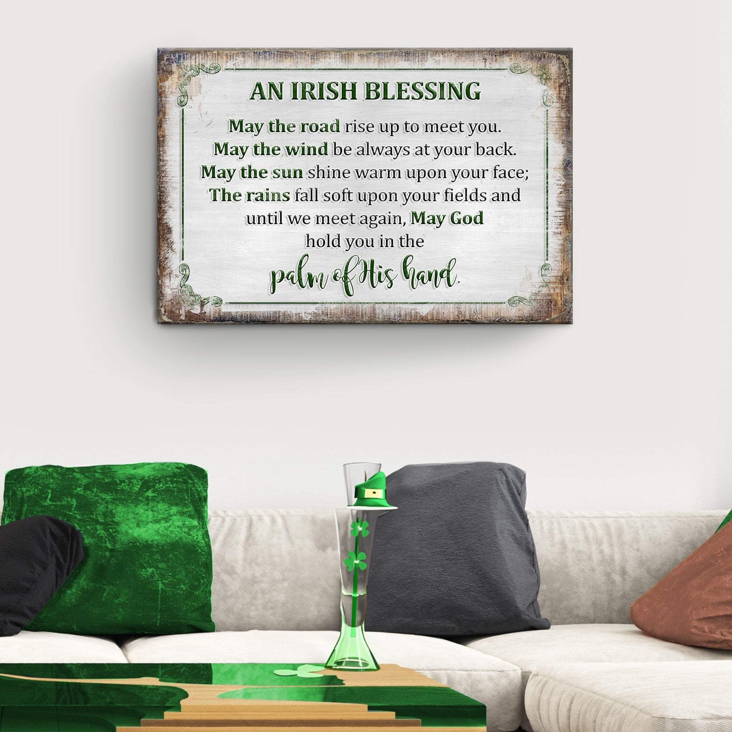 Irish Blessing Farmhouse Sign II - Tailored Canvases - Flyclothing LLC