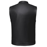 Iron Rider - Men's SOA Club Style Leather Motorcycle Vest - Unik Just for Bikers - Flyclothing LLC