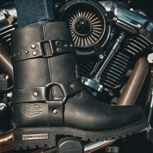 Ironlily - Ladies Motorcycle Biker Leather Boots