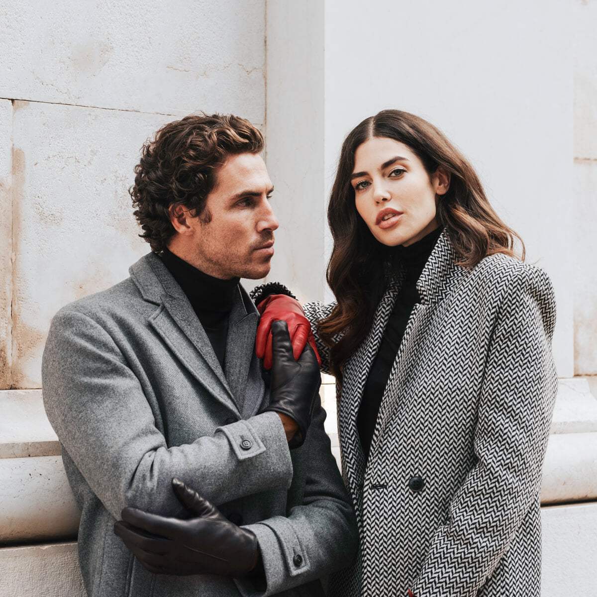 Isabella (red) - Italian lambskin leather gloves with cashmere lining - Leather Gloves Online - Flyclothing LLC