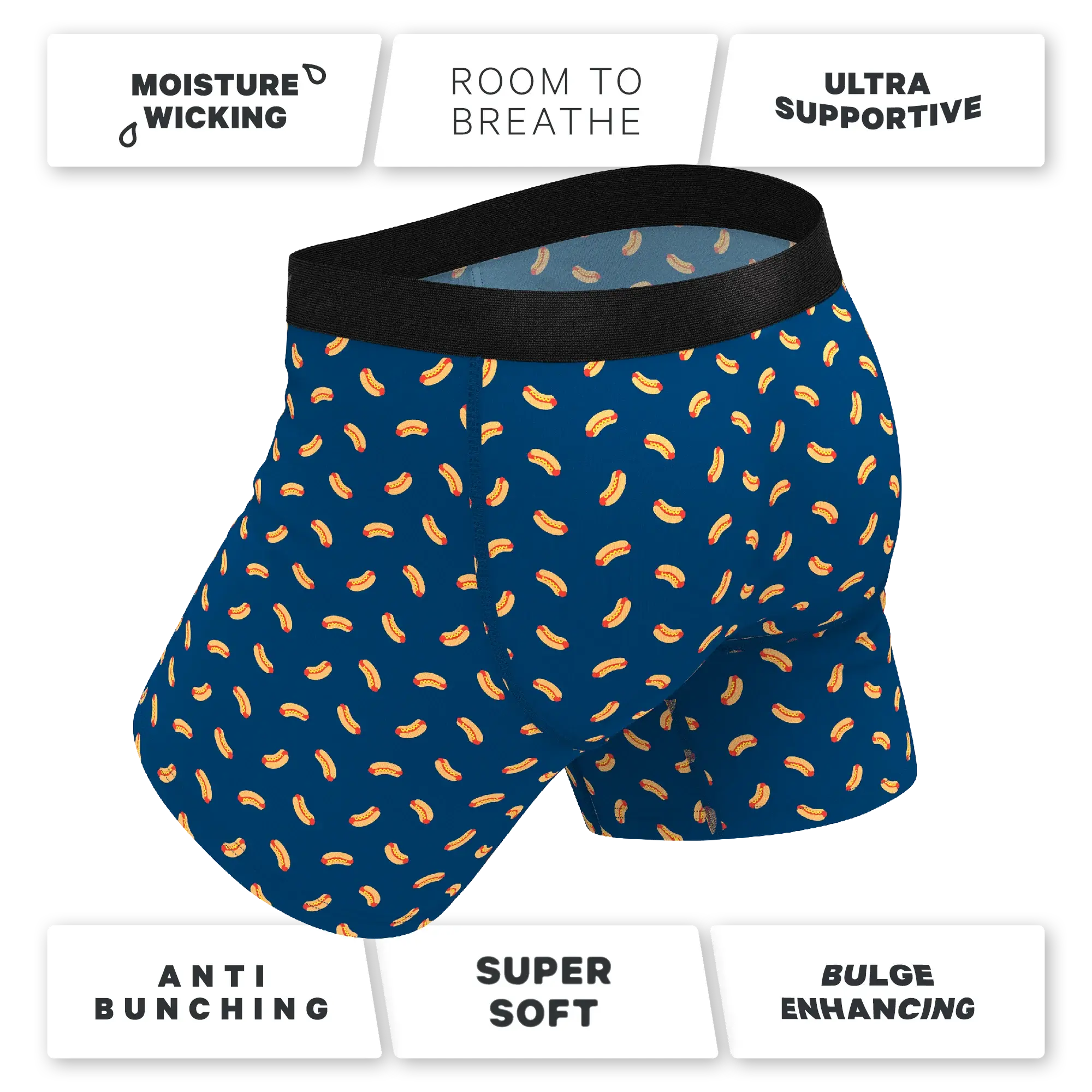 The Itty Bitty Buns | Hotdog Ball Hammock® Pouch Underwear With Fly - Shinesty - Flyclothing LLC