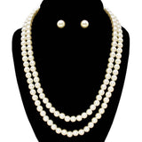 Pearl Necklaces with Matching Earrings - Madeline Love - Flyclothing LLC