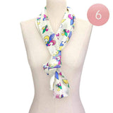 6PCS Silk Satin Mardi Gras Fleur de Lis Patterned Scarves - Madeline Love - Flyclothing LLC