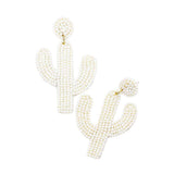 Beaded Cactus Drop Dangle Earrings - Madeline Love - Flyclothing LLC