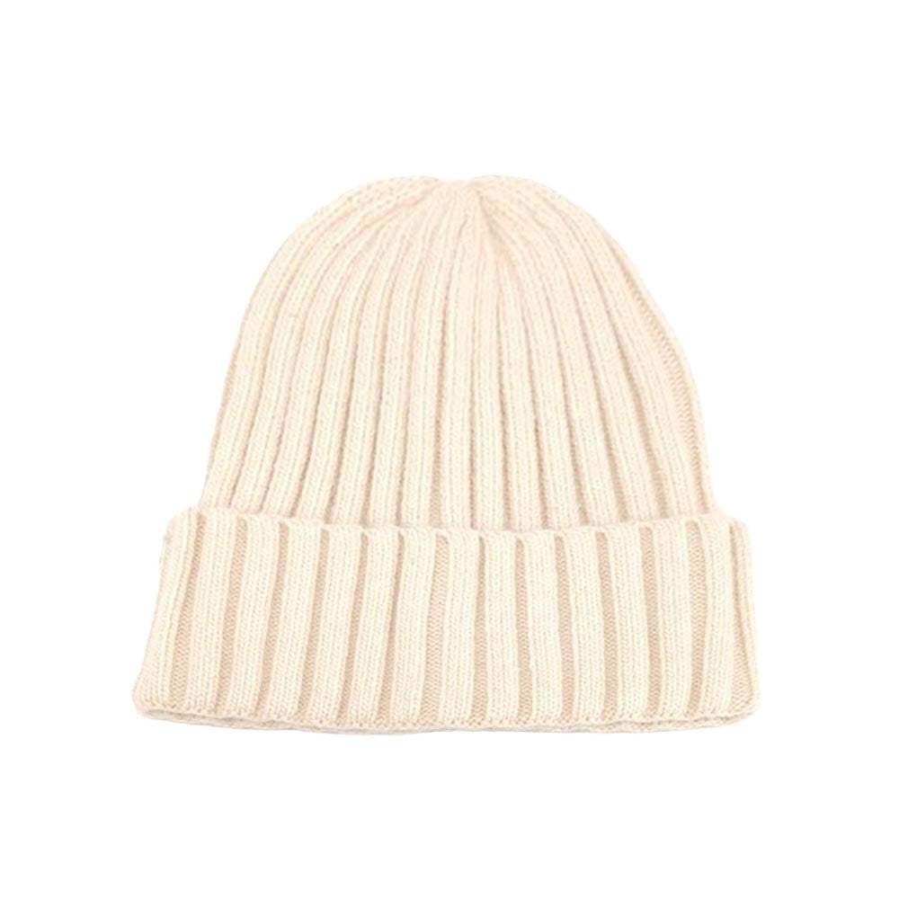 Beautiful Solid Knit Beanie Hat - Madeline Love - Flyclothing LLC