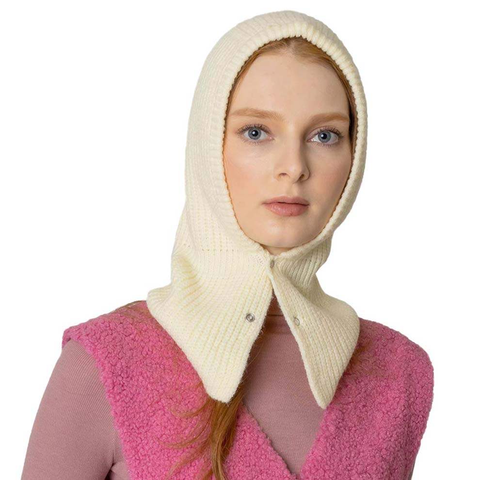 Buttoned Snood Hat - Madeline Love - Flyclothing LLC