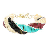 Chunky Beads Abstract Spiral Bracelet - Madeline Love - Flyclothing LLC