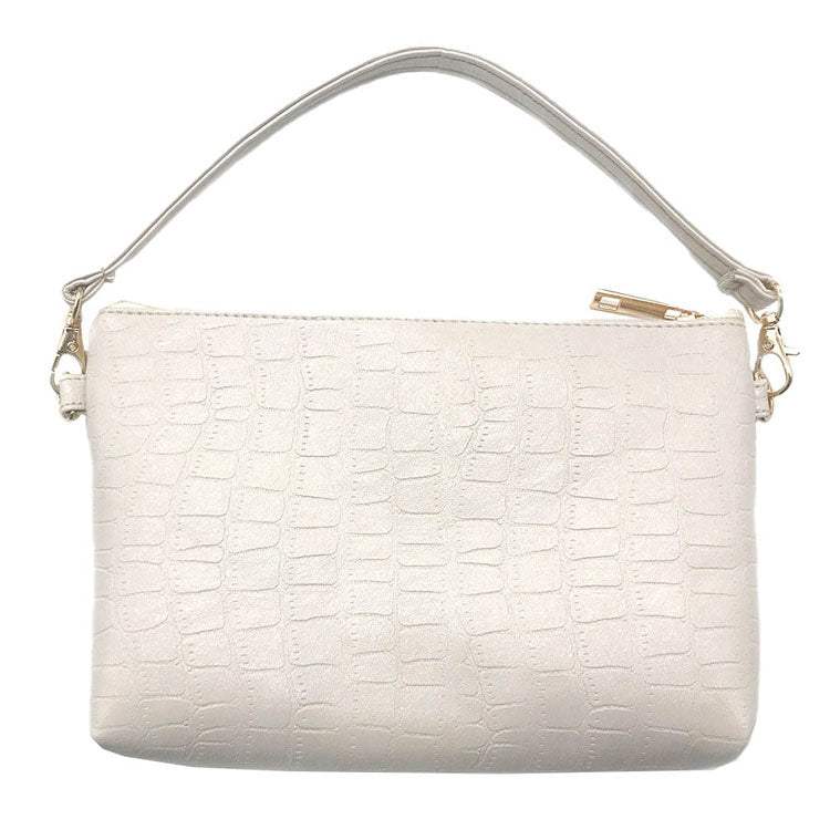 Faux Croc Patterned Tote Bag - Madeline Love - Flyclothing LLC