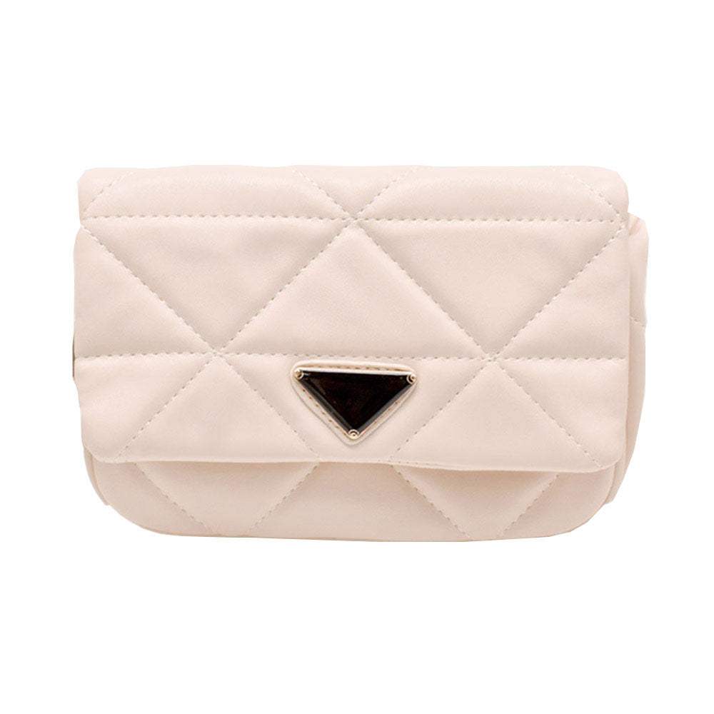 Faux Leather Rectangle Clutch Crossbody Bag - Madeline Love - Flyclothing LLC