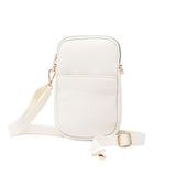 Faux Leather Rectangle Crossbody Bag - Madeline Love - Flyclothing LLC