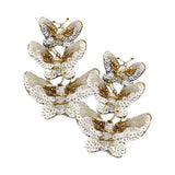 Felt Back Sequin Triple Butterfly Link Dangle Earrings - Madeline Love - Flyclothing LLC