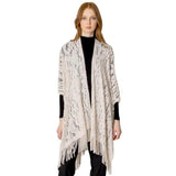 Floral Solid Crochet Ruana - Madeline Love - Flyclothing LLC