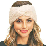 Fuzzy Twisted Headband Earwarmer Earmuff - Madeline Love - Flyclothing LLC