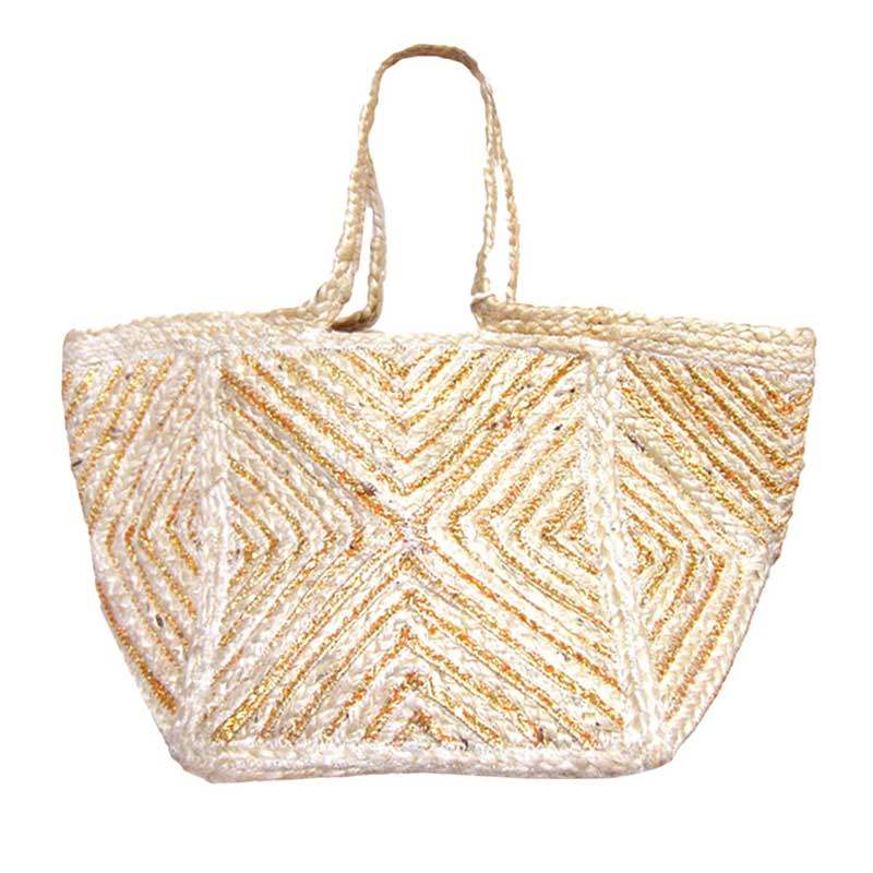 Geometric Patterned Shoulder Bag - Madeline Love - Flyclothing LLC