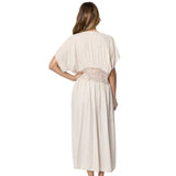 Lace Trim Long Cover Up Poncho - Madeline Love - Flyclothing LLC