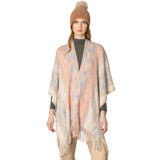 Multi Colored Metallic Knit Ruana - Madeline Love - Flyclothing LLC